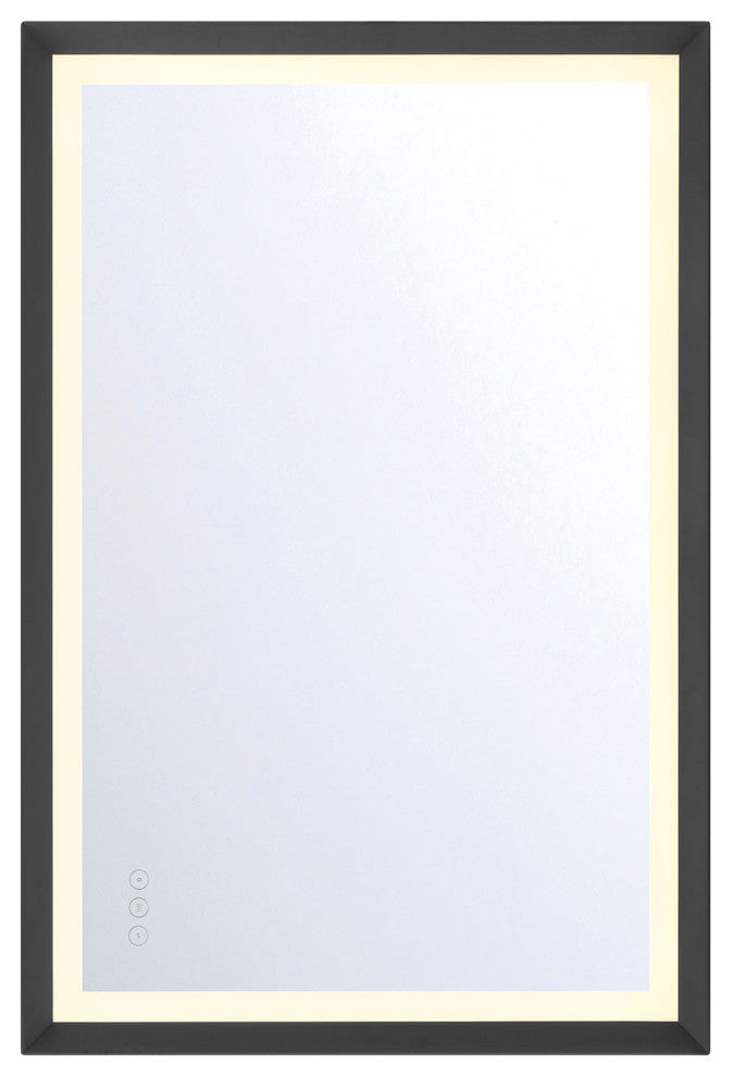 Artell Rectangular Mirror - 24" x 36", Brushed Black