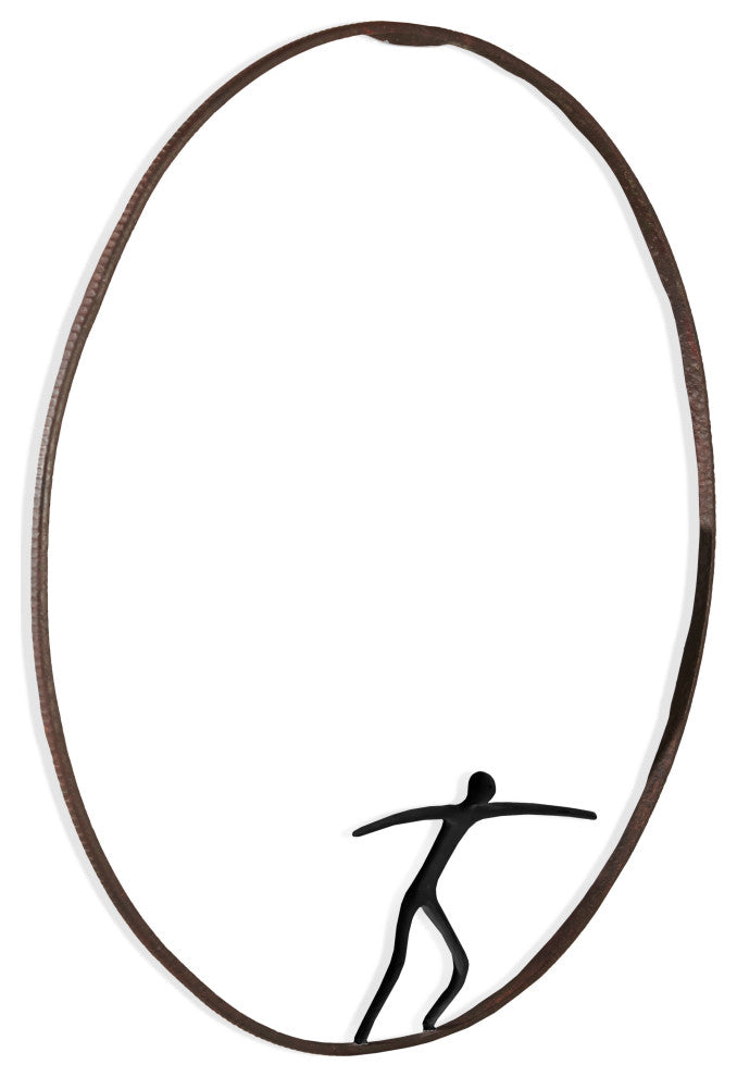 Olympic Figure, Iron Ring, Black, Style C