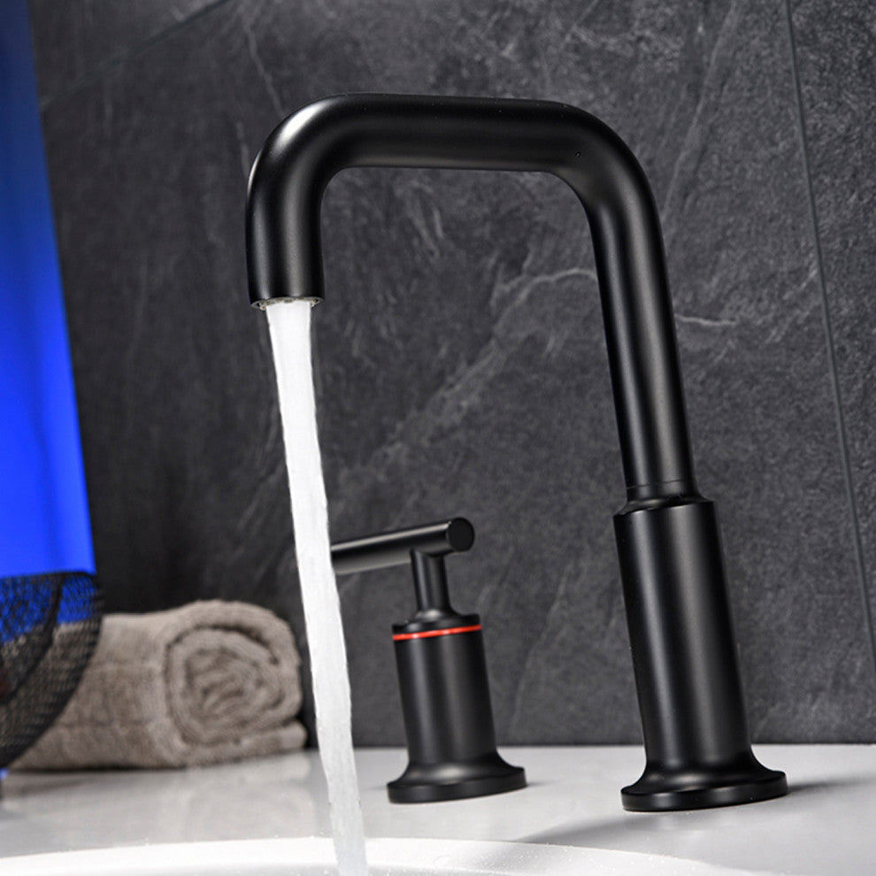 Deck Mounted Two-Handle Widespread Bathroom Sink Faucet