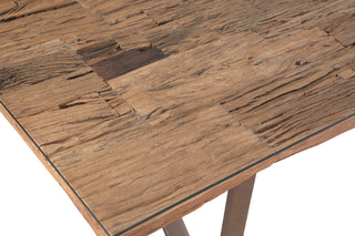 Cambria Dining Table - Bronze/Reclaimed Wood