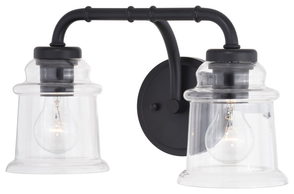 Toledo 2 Light Vanity Matte Black