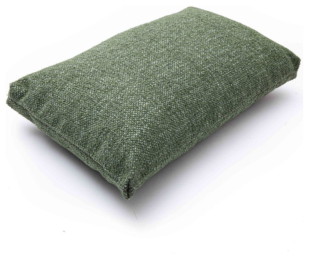 Malolo Pillow, Green Basketweave, 20x12"