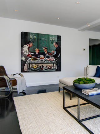 "Dessert Cart" Painting Print on Canvas by Stevan Dohanos