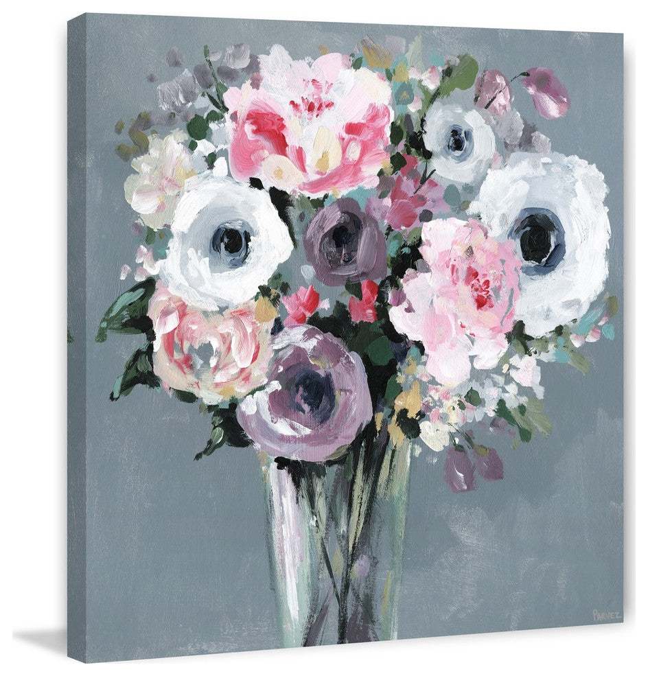 "Classic Flower Arrangement" Painting Print on Wrapped Canvas, 24"x24"