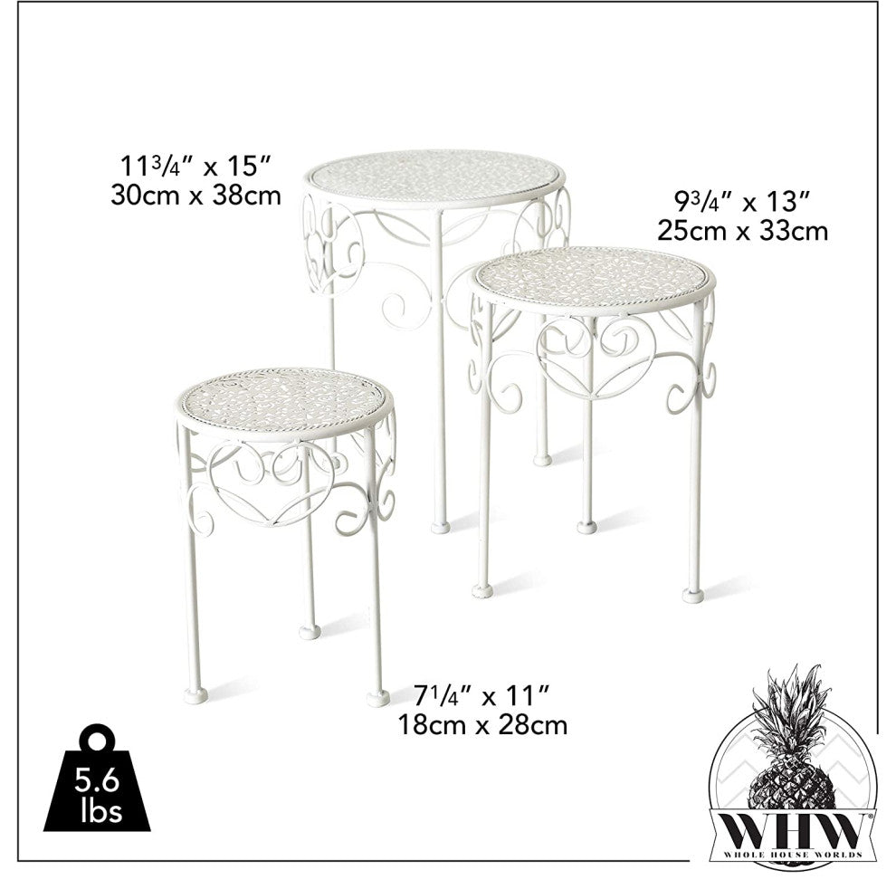 3 Piece Shorty-Nesting Plant Stand Set, 15"