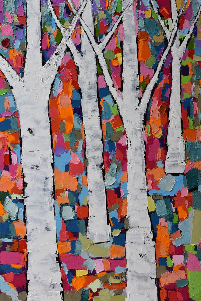 "Indian Summer" Painting Print on Wrapped Canvas, 24"x36"