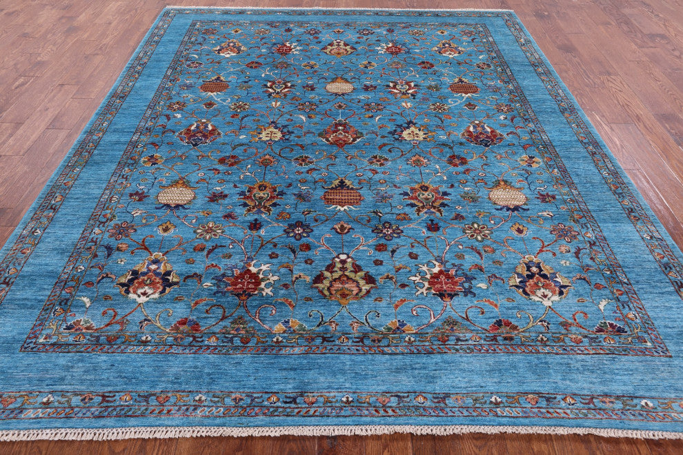 8' 4" X 9' 7" Hand Knotted Persian Tabriz Wool Rug Q7659
