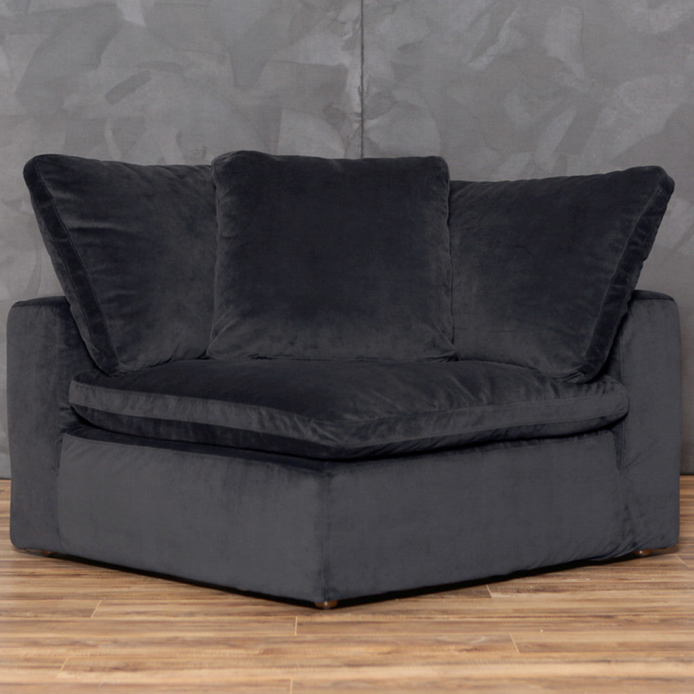 Seatcraft Heavenly, Black, 4-Piece L-Sectional