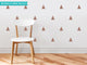 Triangle Fabric Wall Decals, Set of 32, Brown
