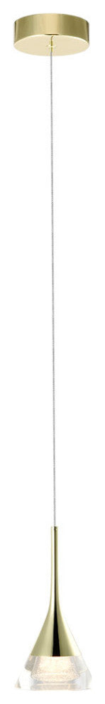 Amalfi 4.75" ETL Certified Integrated LED Pendant Lighting Fixture, Gold