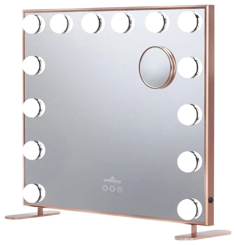 Hollywood Tri Tone Plus Makeup Mirror, Rose Gold