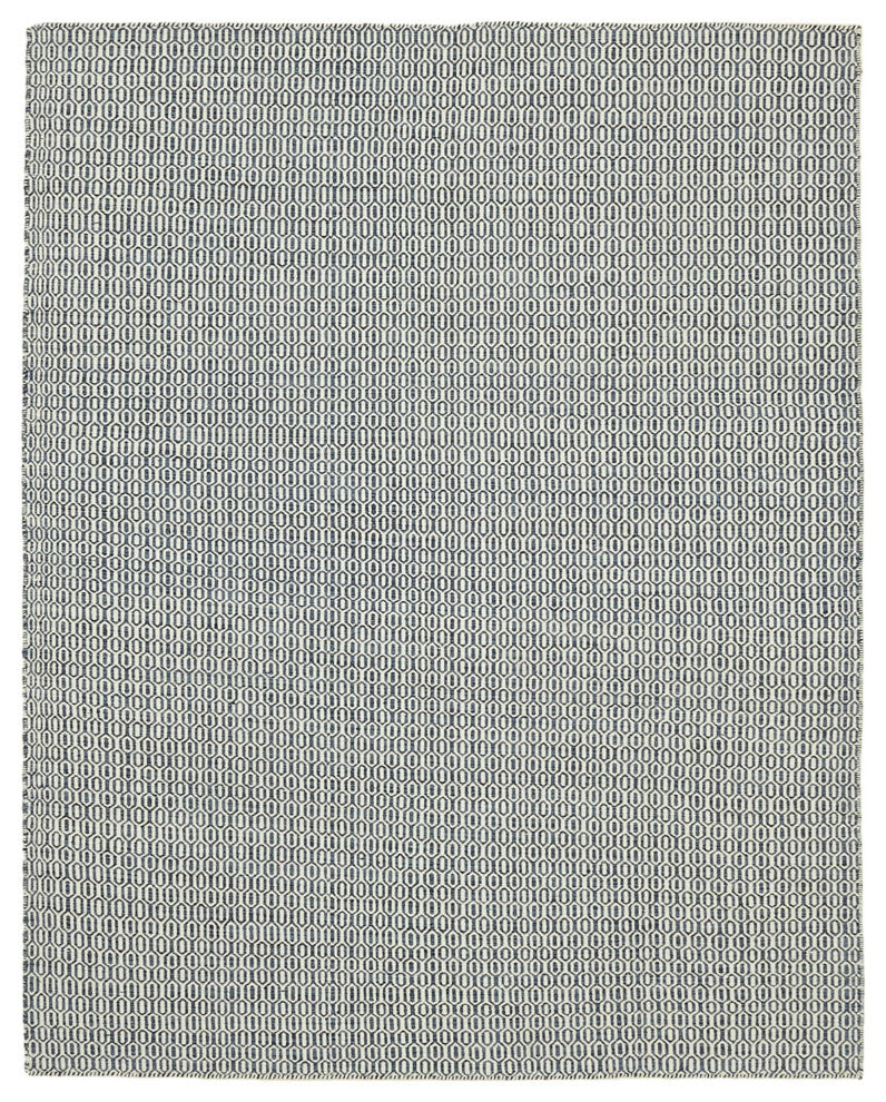 Rug N Carpet - Handmade Modern Design 8' 0'' x 10' 0'' Wool Flatweave Kilim Rug