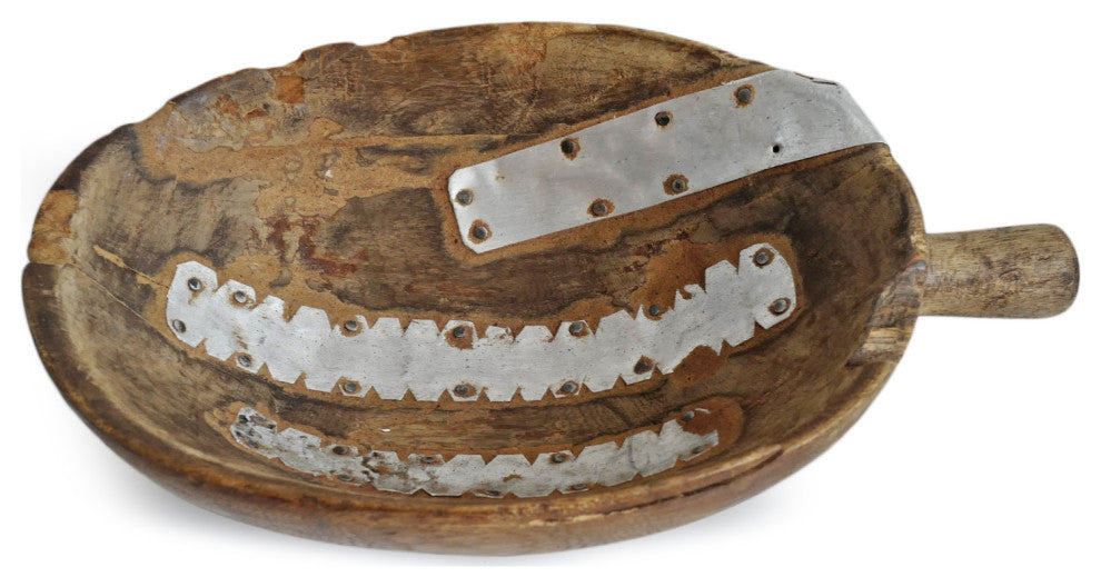 Consigned Hutu Burundi Wood Scoop Bowl 1