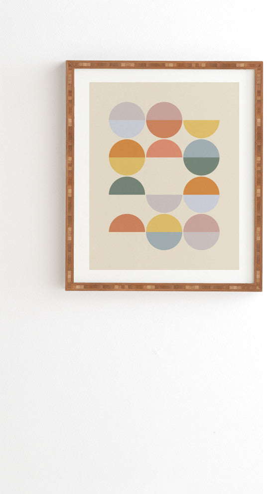 Alisa Galitsyna Pastel Geometric Shapes 2 Framed Wall Art, 11x13"