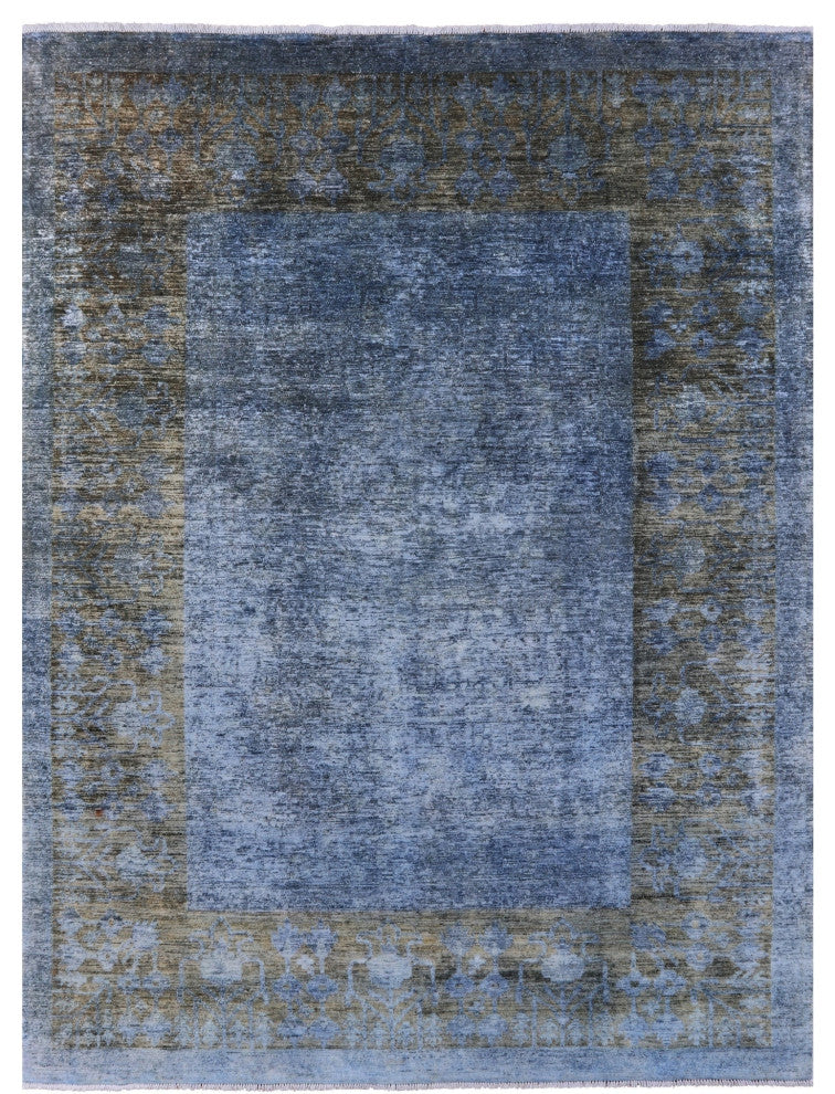 Handmade Overdyed Full Pile Wool Rug 9' 1" X 11' 10" - WR1963