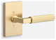 Levanto Dummy Rosette, Satin Brass, Knurled Grip in Satin Brass