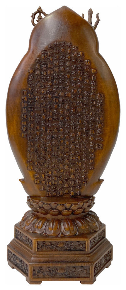 Chinese Brown Guan Yin Tara Bodhisattva Avalokitesvara Wood Statue Hws1741