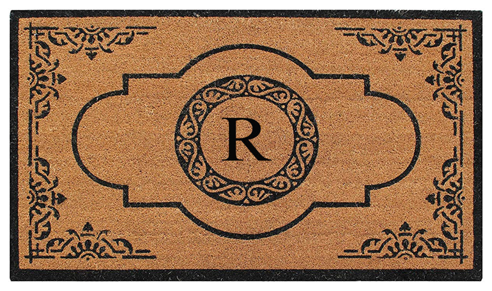Abrilina Heavy Weight Outdoor Entryway Monogrammed Double Doormat 36"X72", R