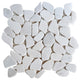 Milky white pebble stone mosaic tile 12x12 for backsplashes and wall use
