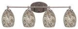 Capri 4-Light Bath Bar, Brushed Nickel/Natural Fusion
