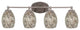 Capri 4-Light Bath Bar, Brushed Nickel/Natural Fusion