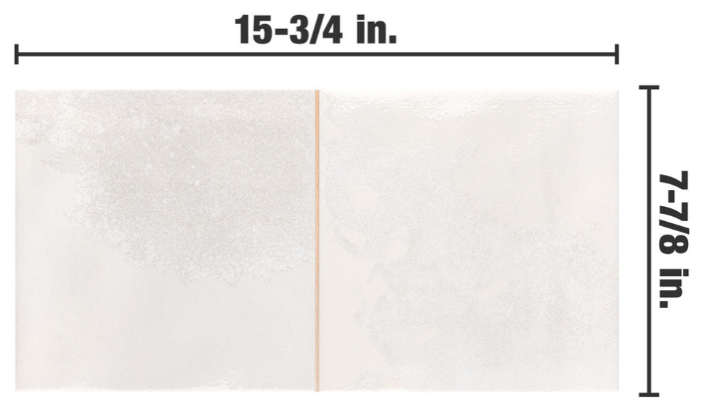 Kings Luxe Tradition Square White Ceramic Wall Tile