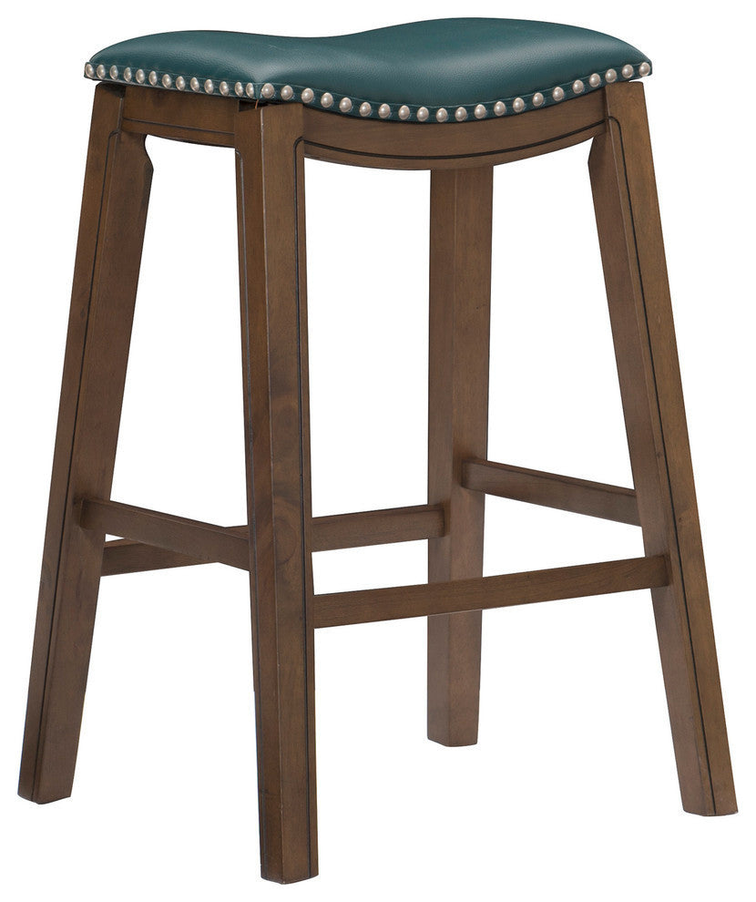 Yannis 29" Height Saddle Stool, Green