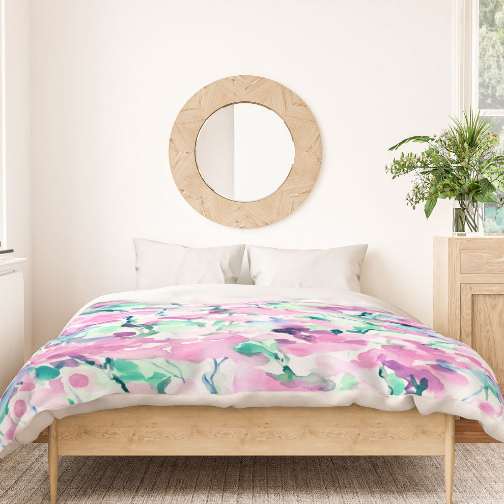 Deny Designs Jacqueline Maldonado Divine Feminine Pink Duvet Cover, Queen