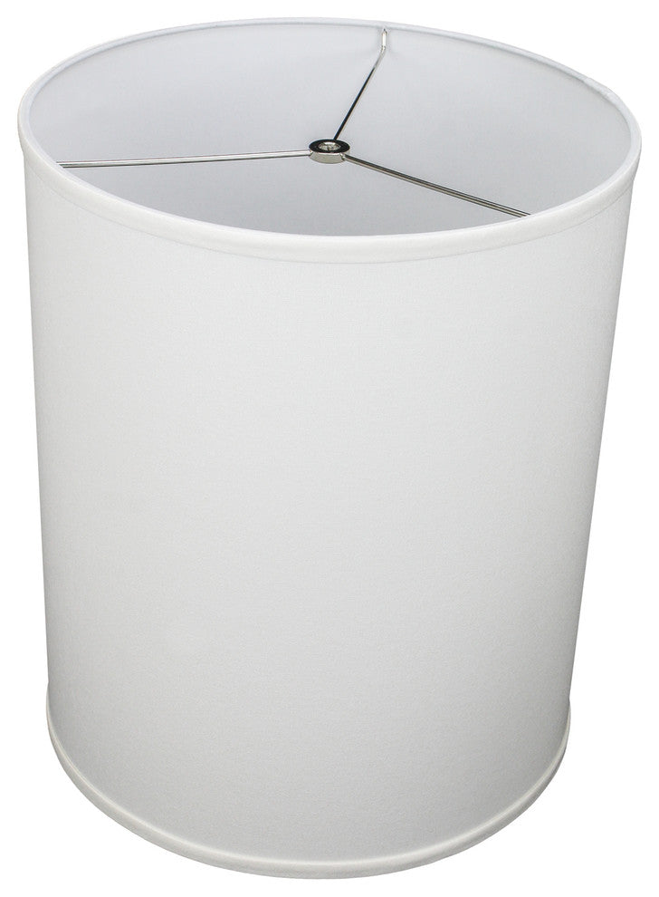 Fenchel Shades, 14"x14"x18" Spider Attachment Drum Lamp Shade, Linen White