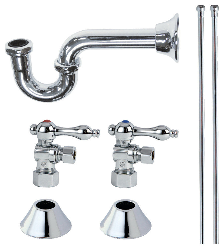 Kingston Brass Plumbing Sink Trim Kitchen With P Trap, Polished Chrome