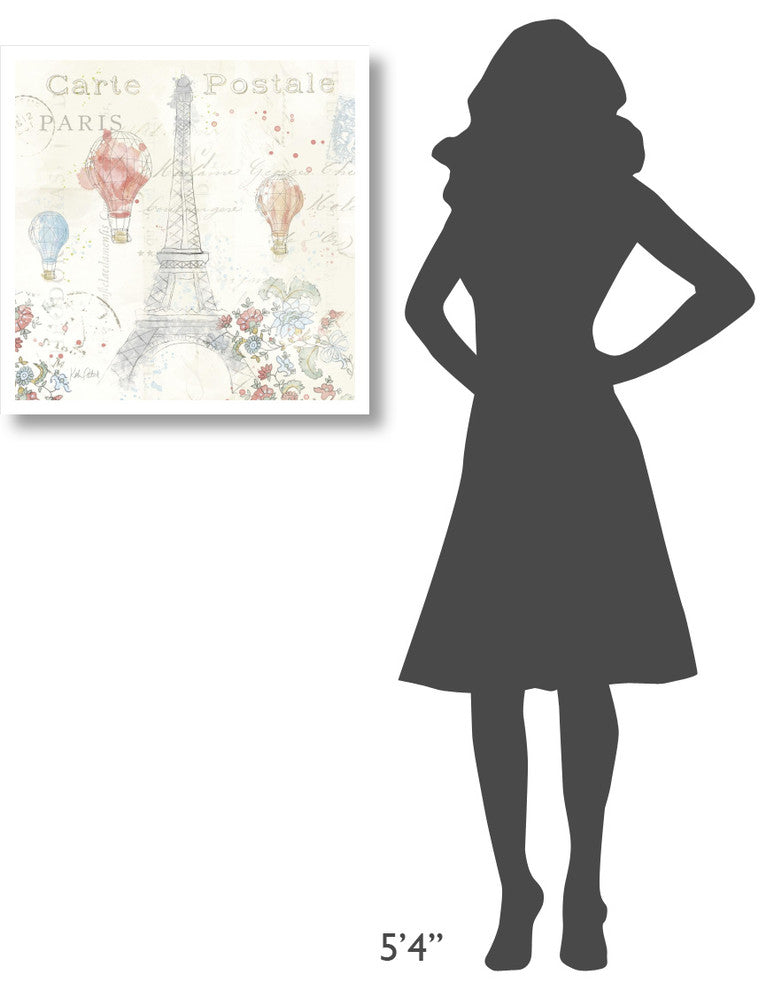 "Lighthearted in Paris IV" Digital Paper Print by Katie Pertiet, 26"x26"
