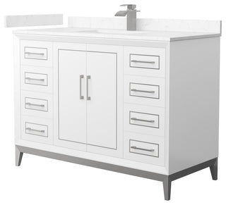 Marlena 48" Single Vanity, Cultured Top, Nickel Trim