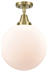 Innovations Lighting 447-1C-AB-G201-12 Beacon 1 Light 12" Flush Mount