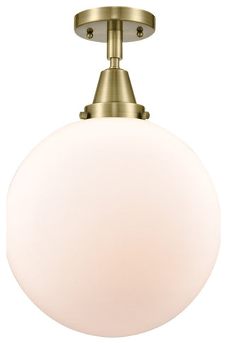 Innovations Lighting 447-1C-AB-G201-12 Beacon 1 Light 12" Flush Mount