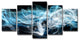 Ready2HangArt 'Glitzy Mist XIII' by Tristan Scott, 30"x60", 5 Piece Set