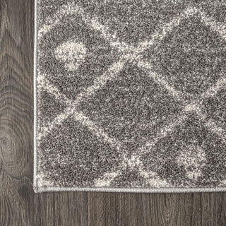 Aksil Moroccan Beni Souk Area Rug, Gray/Cream, 5 X 8