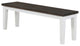 Wood Dining Bench, Espresso and Antique White
