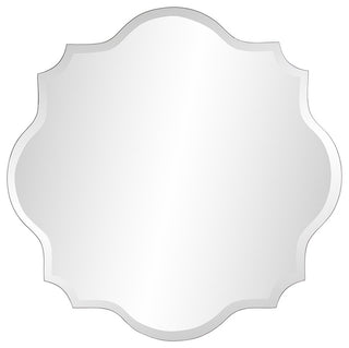 Howard Elliott Square Scalloped Frameless Mirror, Large