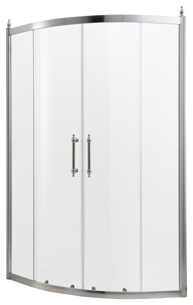Semi-Frameless Shower Door, Chrome, 36" X 72"