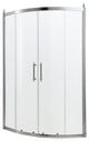 Semi-Frameless Shower Door, Chrome, 36" X 72"