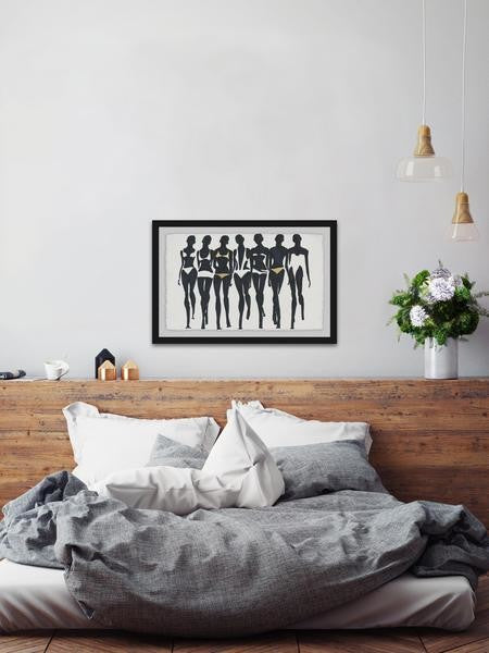 "Bikini Style II" Framed Painting Print, 36"x24"