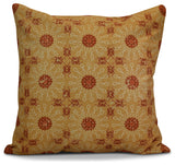 Sun Tile Geometric Print Outdoor Pillow, Gold, 20"x20"