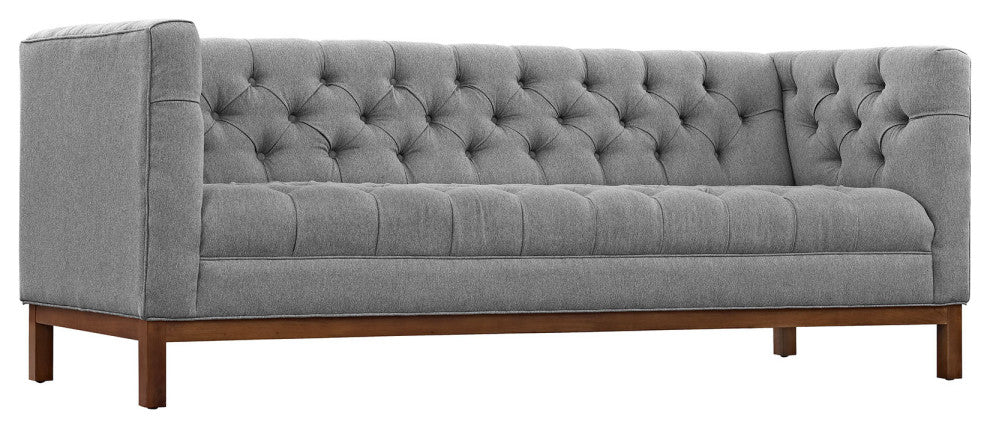 Expectation Gray Panache Living Room Set Upholstered Fabric Set of 3