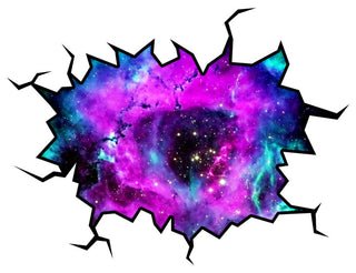 Space Wall Decal Nebula Sticker Hole In The Wall Decal, 18"x22"