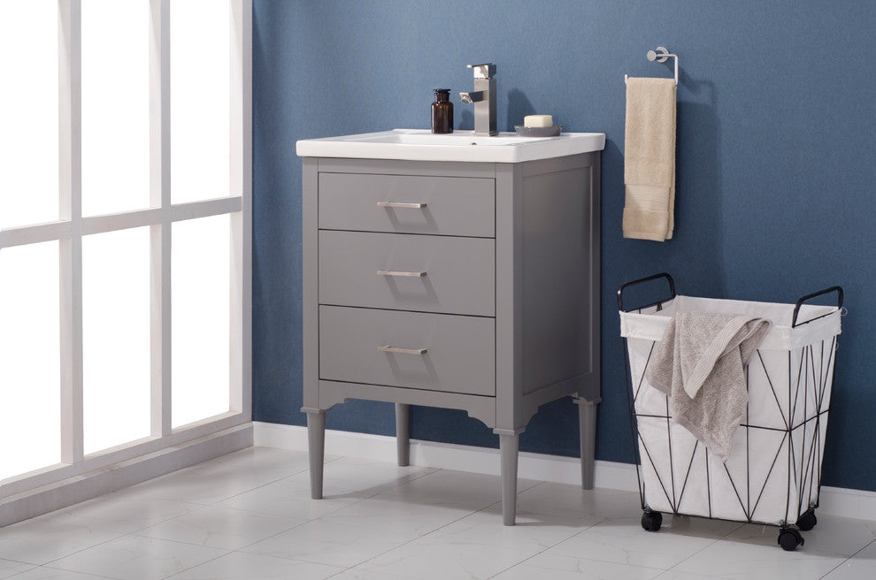 Mason 24" Single Sink Vanity, Gray
