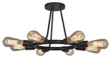 Crystorama Lighting Group 9043 Dakota 8 Light 15"W Semi-Flush - Charcoal Bronze