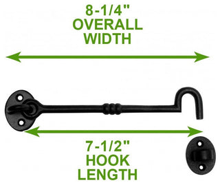 6 Cabin Hook Eye Shed Gate Door Latch Locker Holder 7" Iron |