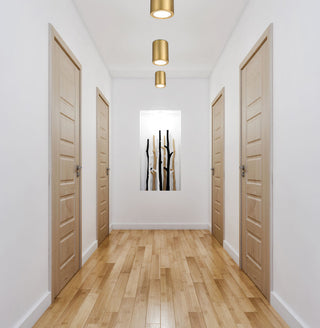 Z-Lite 2302F1 Harley 5"W Flush Mount Ceiling Fixture - Rubbed Brass