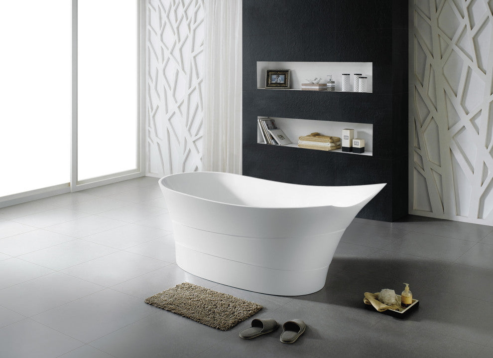 Floris 67" Freestanding Bathtub with no faucet