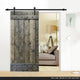 TMS 1 Panel Barn Door With Clavos, Espresso, 42"x84"